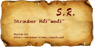 Strauber Rómeó névjegykártya